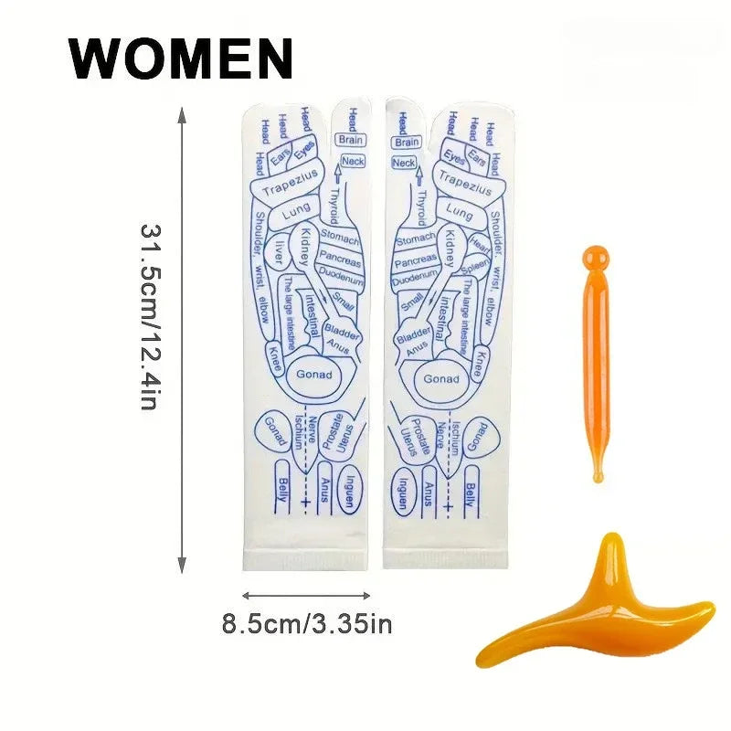 Acupressure Massage Socks with Reflexology Tool