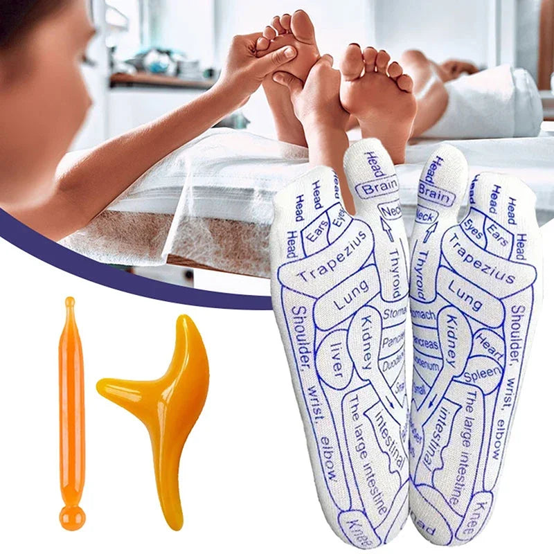 Acupressure Massage Socks with Reflexology Tool