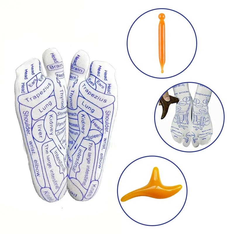Acupressure Massage Socks with Reflexology Tool