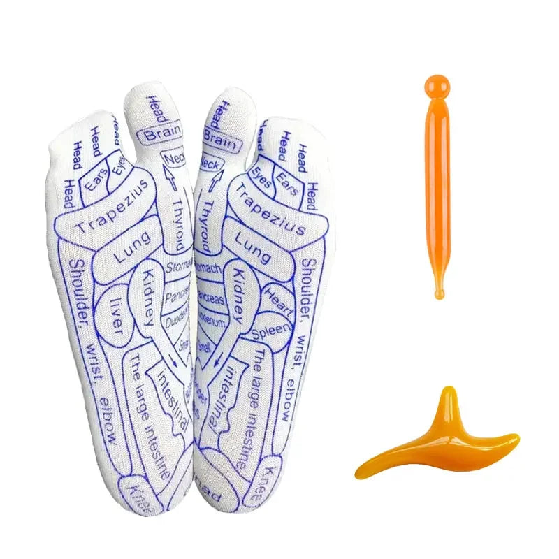 Acupressure Massage Socks with Reflexology Tool