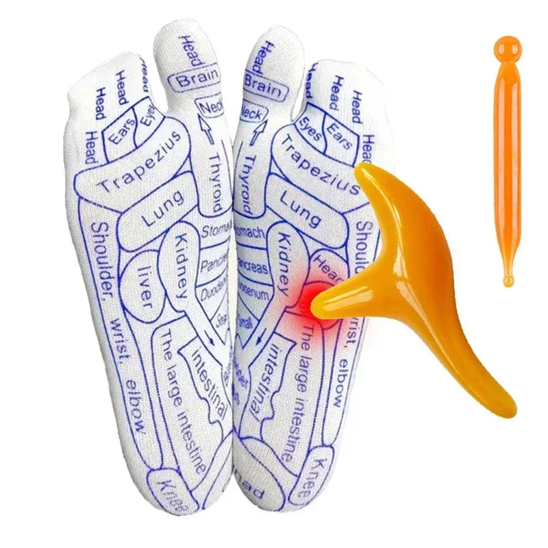 Acupressure Massage Socks with Reflexology Tool