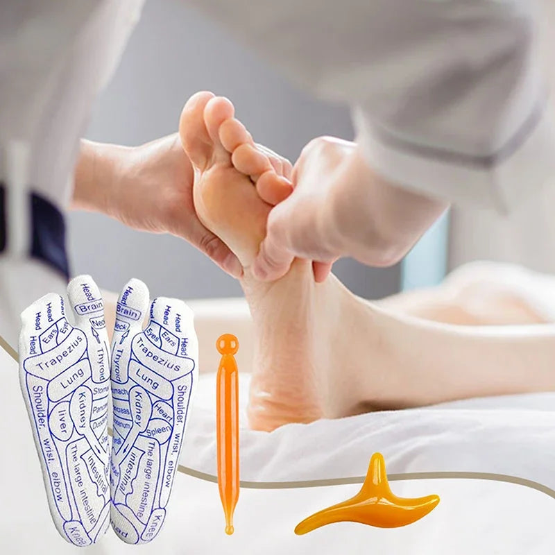 Acupressure Massage Socks with Reflexology Tool