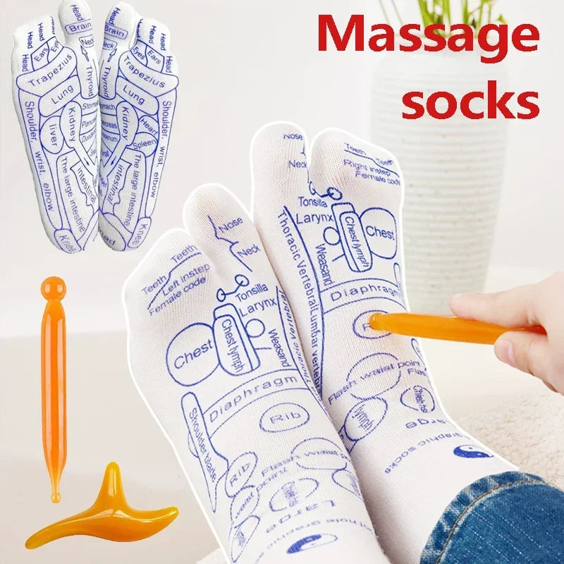 Acupressure Massage Socks with Reflexology Tool